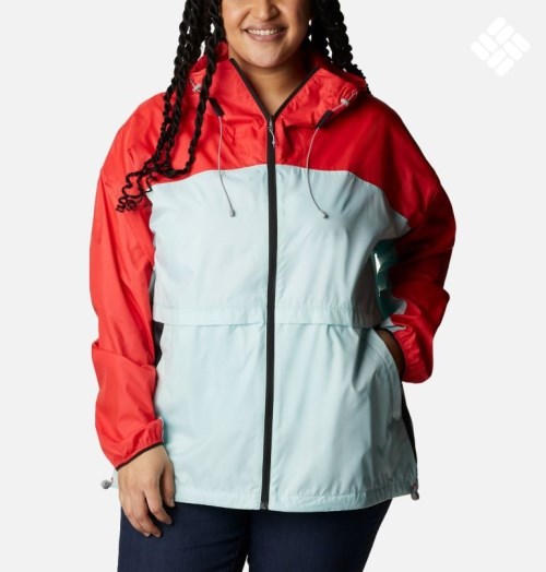 Women's Columbia Alpine Chill Windbreaker Jackets Red / Mint | Plus Size CA-LL4A8